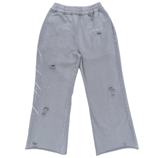 GREY SCRIPTURE SWEATPANTS