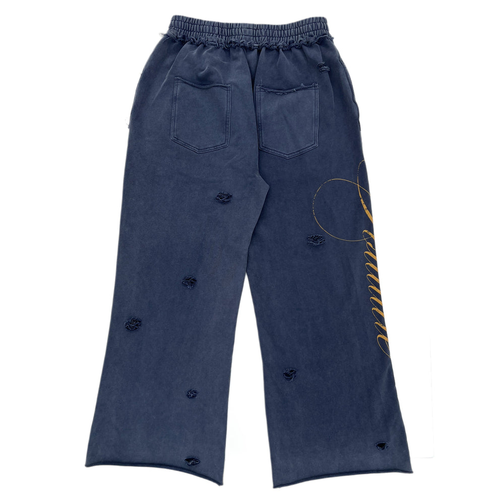 NAVY BLUE SCRIPTURE SWEATPANTS